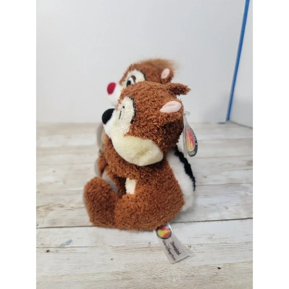 Disney World Authentic Chip & Dale Plush Chipmunks Best Friends Figures With Tag